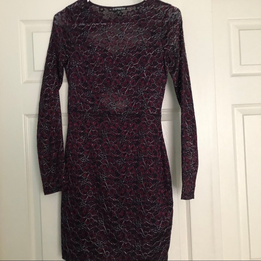 Short Long Sleeve Dress from Express Worn Once